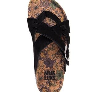 Muk Luks Black Shayna Terra Turf Slide
